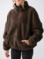 Pull Femme Collet Mezza Zip Taille Élastique Comoda - 5