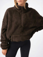 Pull Femme Collet Mezza Zip Taille Élastique Comoda - 6
