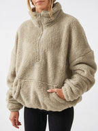Pull Femme Collet Mezza Zip Taille Élastique Comoda - 9
