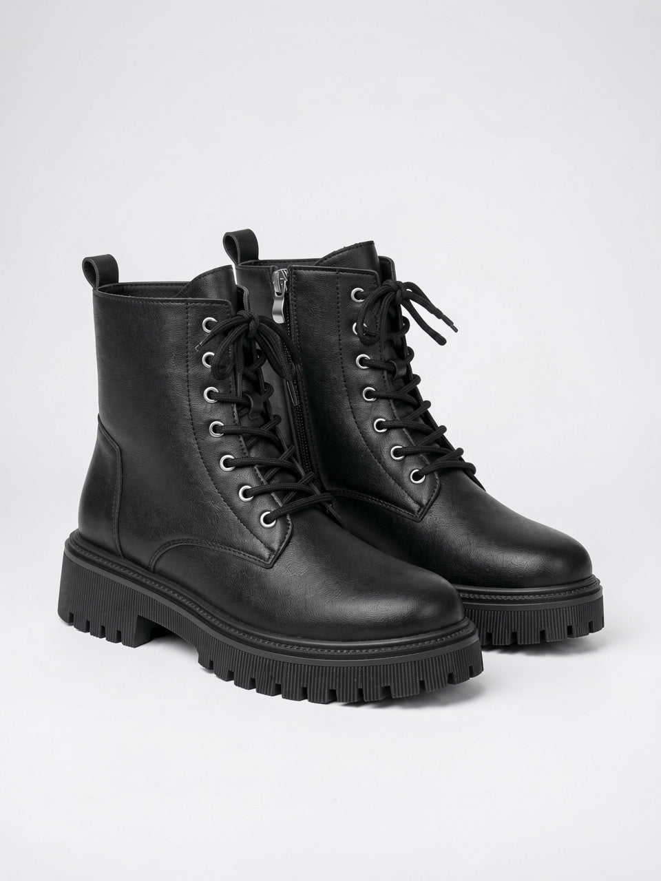 Rangers Bottines Femme Semelle Crantée Tige Montante - 2