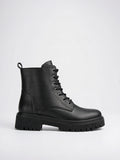 Rangers Bottines Femme Semelle Crantée Tige Montante - Noir 36