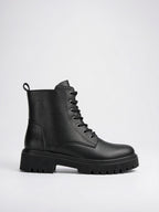 Rangers Bottines Femme Semelle Crantée Tige Montante - Noir 36