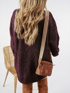 Robe Pull Tricot torsadé Oversize Col Rond - 3