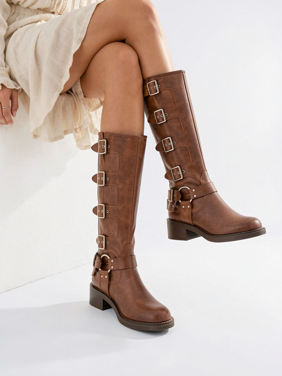 Santiags femme à boucles hautes talon épais - 2