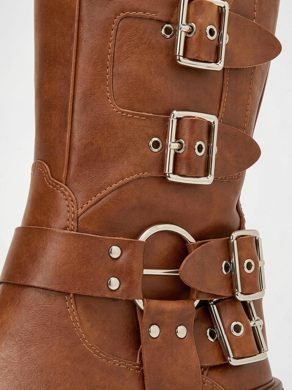 Santiags femme à boucles hautes talon épais - 5
