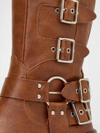 Santiags femme à boucles hautes talon épais - 5