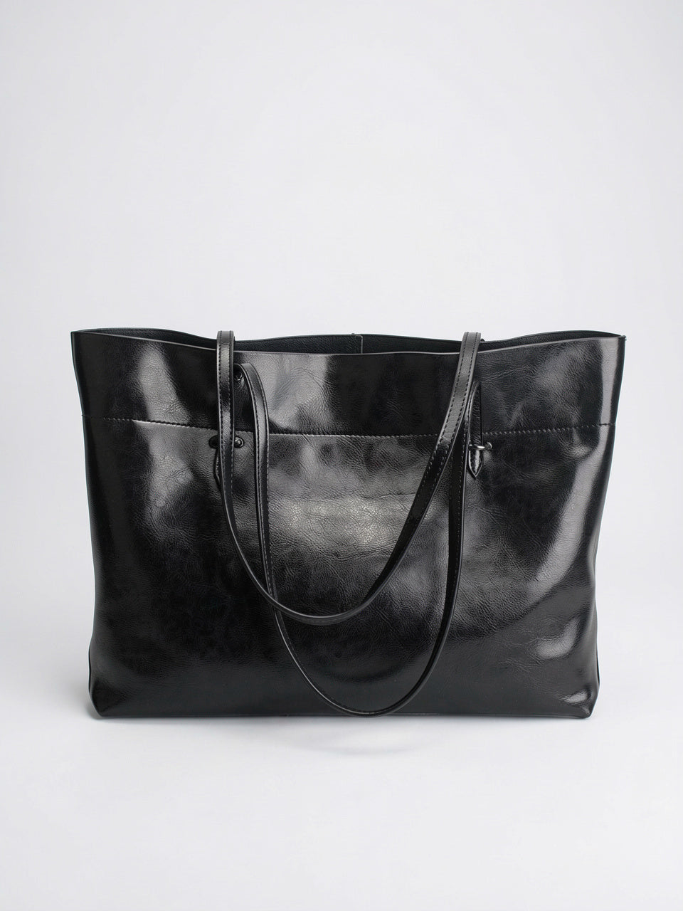 Sélah — Sac femme en cuir souple à main - Noir