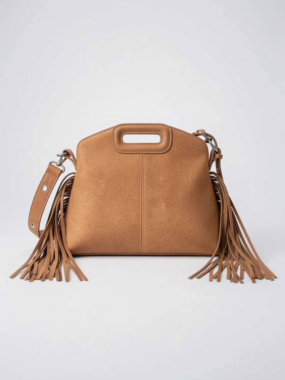 Sienna — Sac à main à franges - Marron