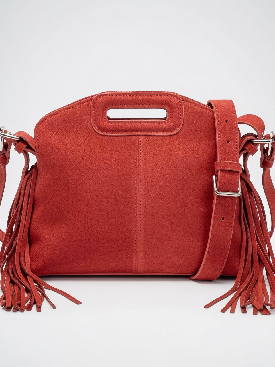 Sienna — Sac à main à franges - Rouge