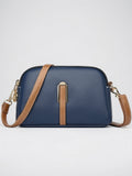 Soline — Sac à main luxe femme - Bleu Cuir Vegan