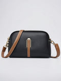 Justine — Sac à main luxe femme - Noir Cuir Vegan