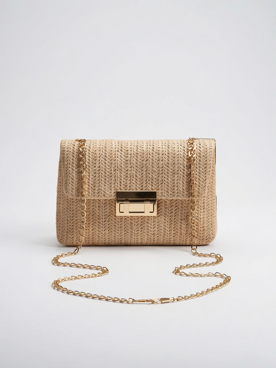 Soline — Sac chic en paille - Beige