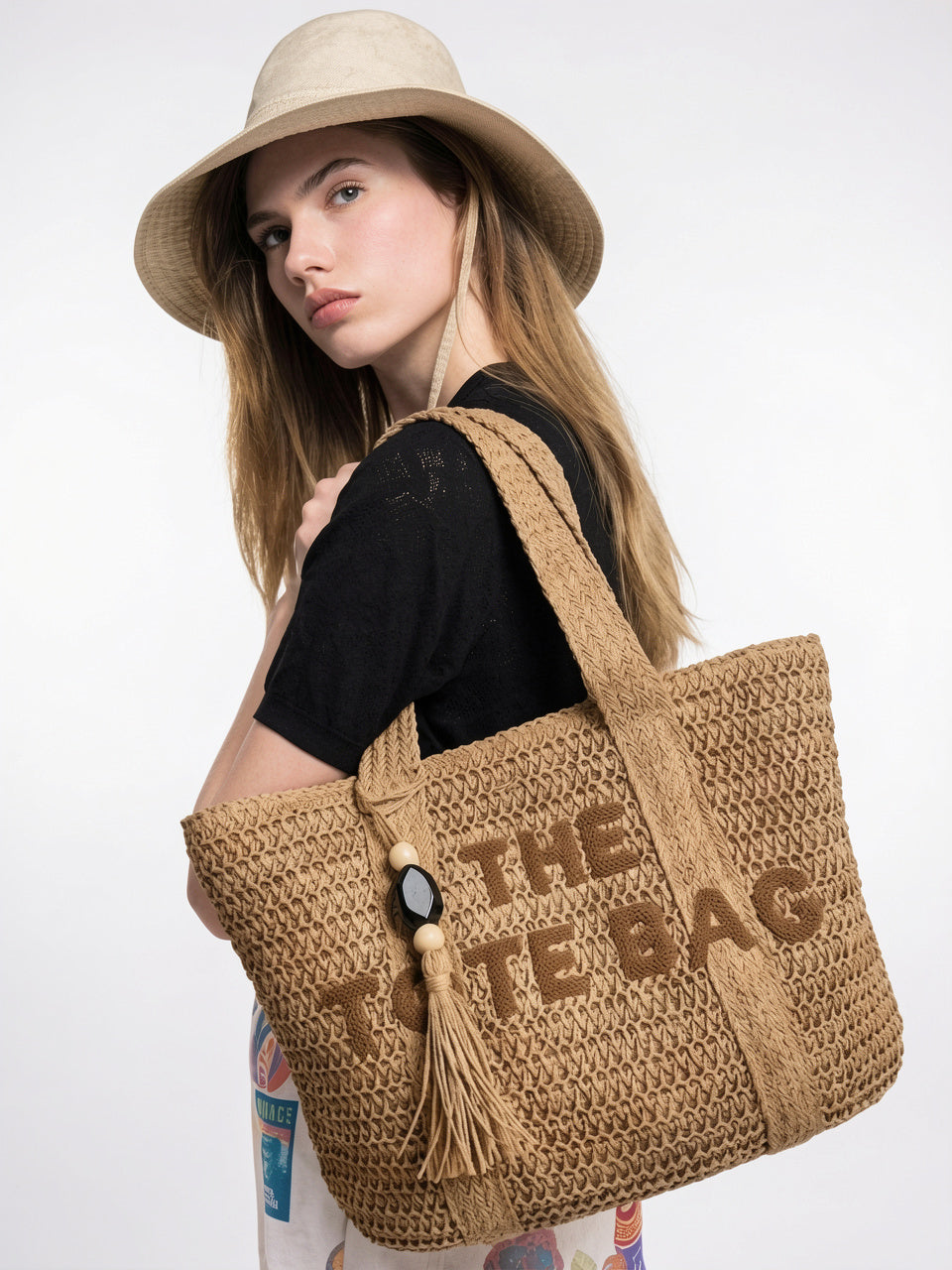 Soline — Sac en paille à main tissé - 2