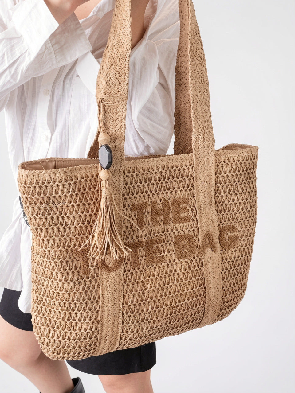 Soline — Sac en paille à main tissé - 4