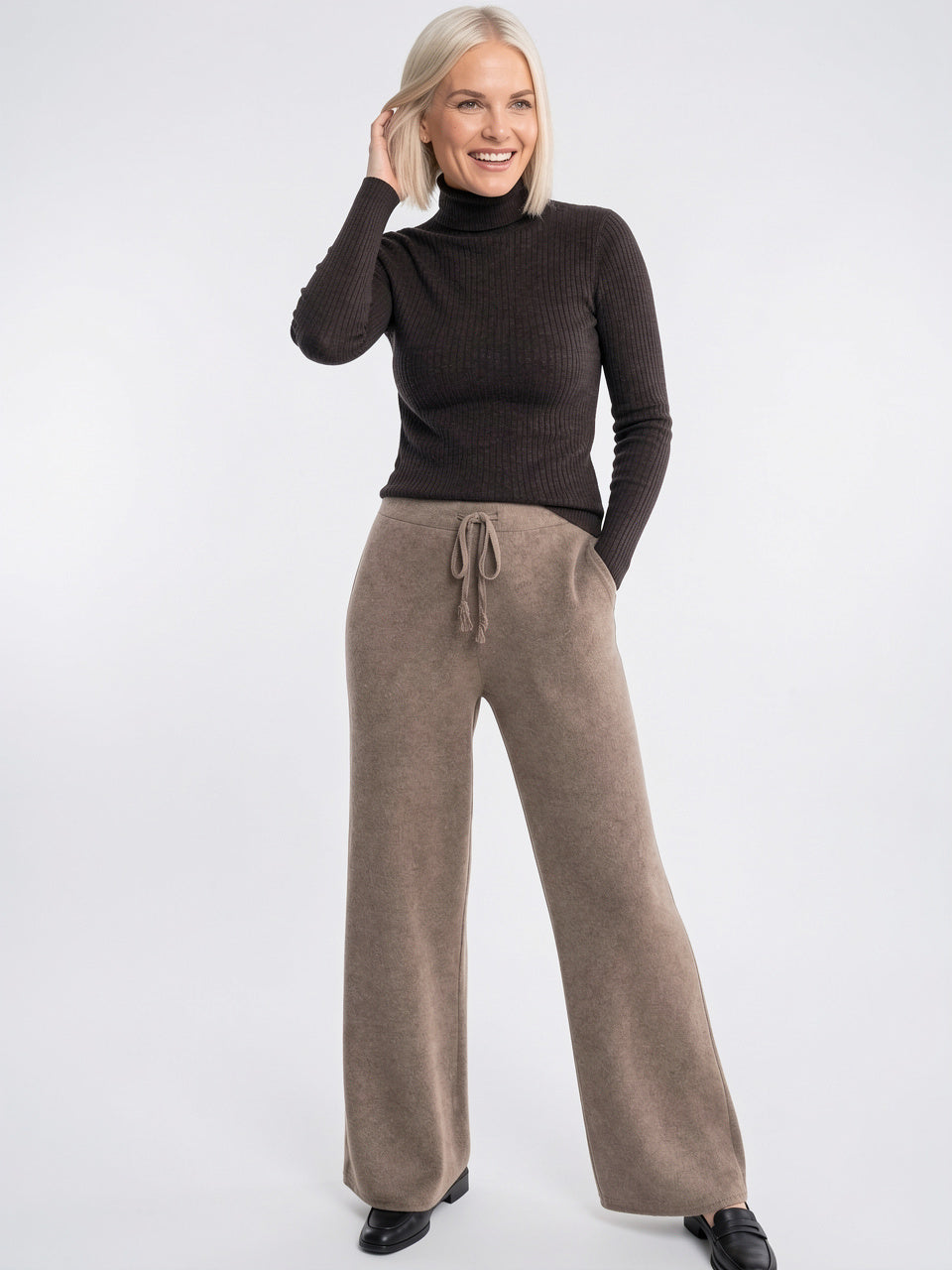 Sweats Cachemire Laine Taille Haute Coupe Large - 2
