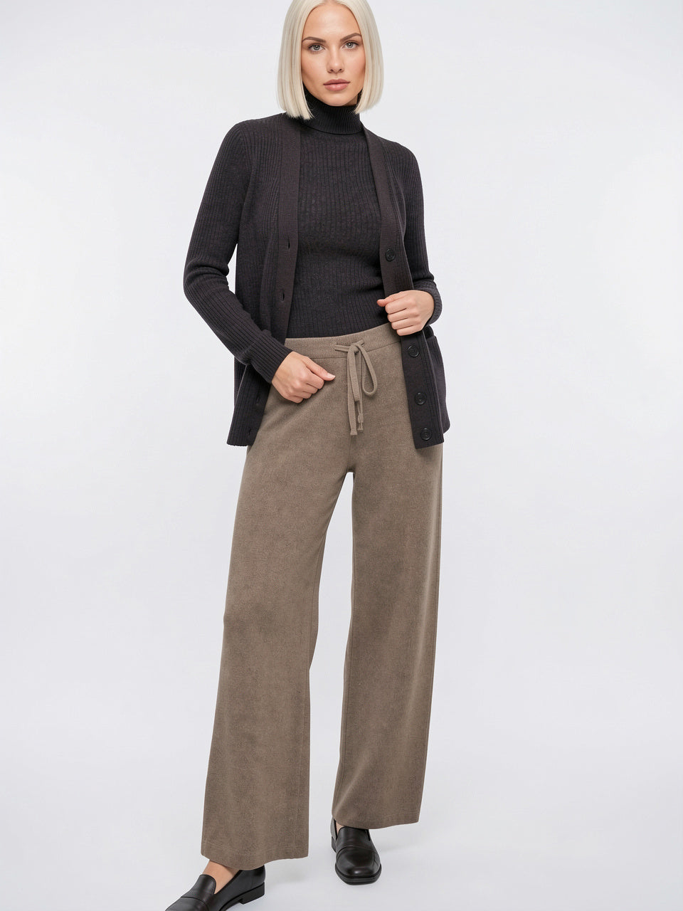 Sweats Cachemire Laine Taille Haute Coupe Large - 3