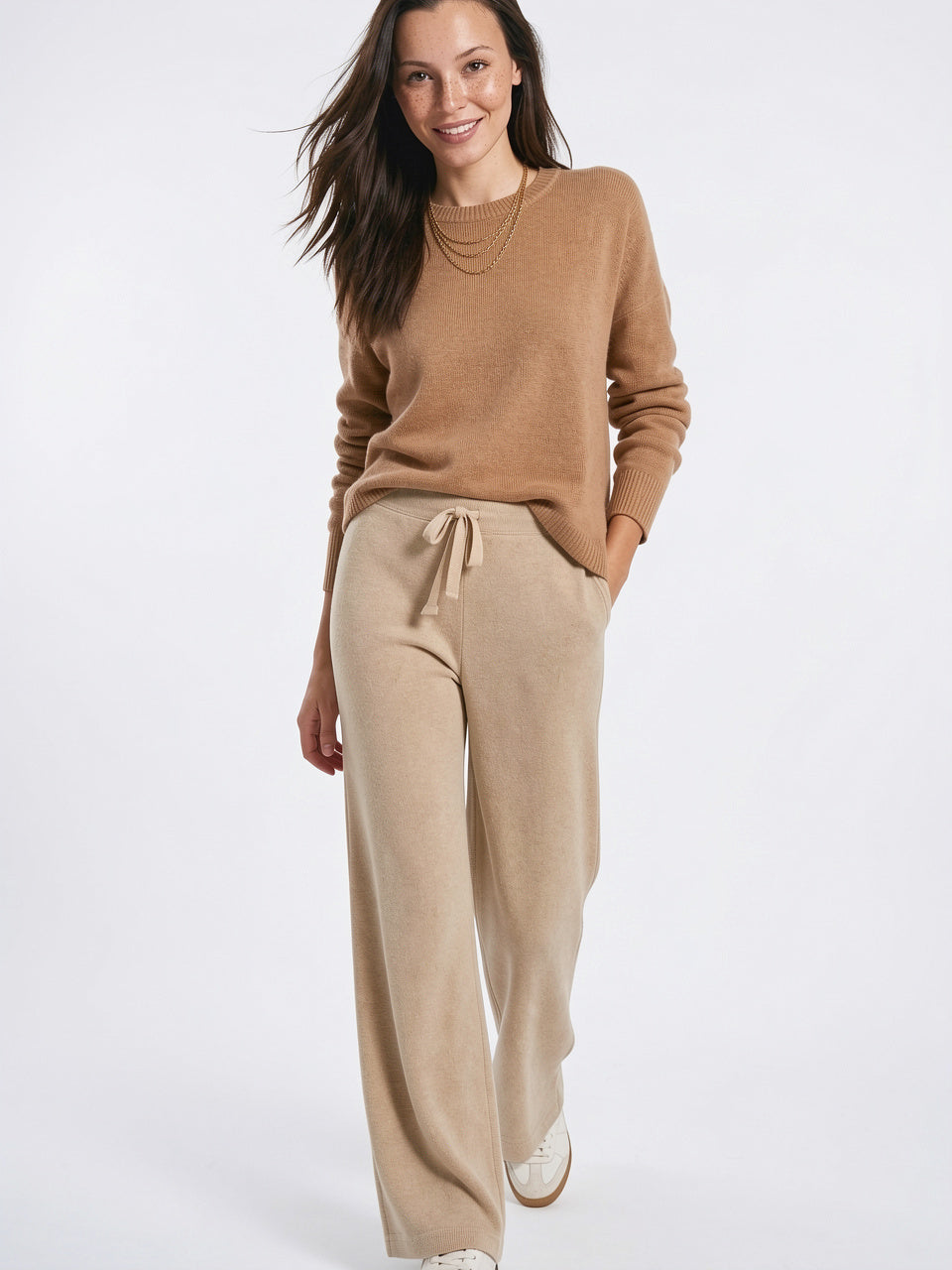 Sweats Cachemire Laine Taille Haute Coupe Large - 8