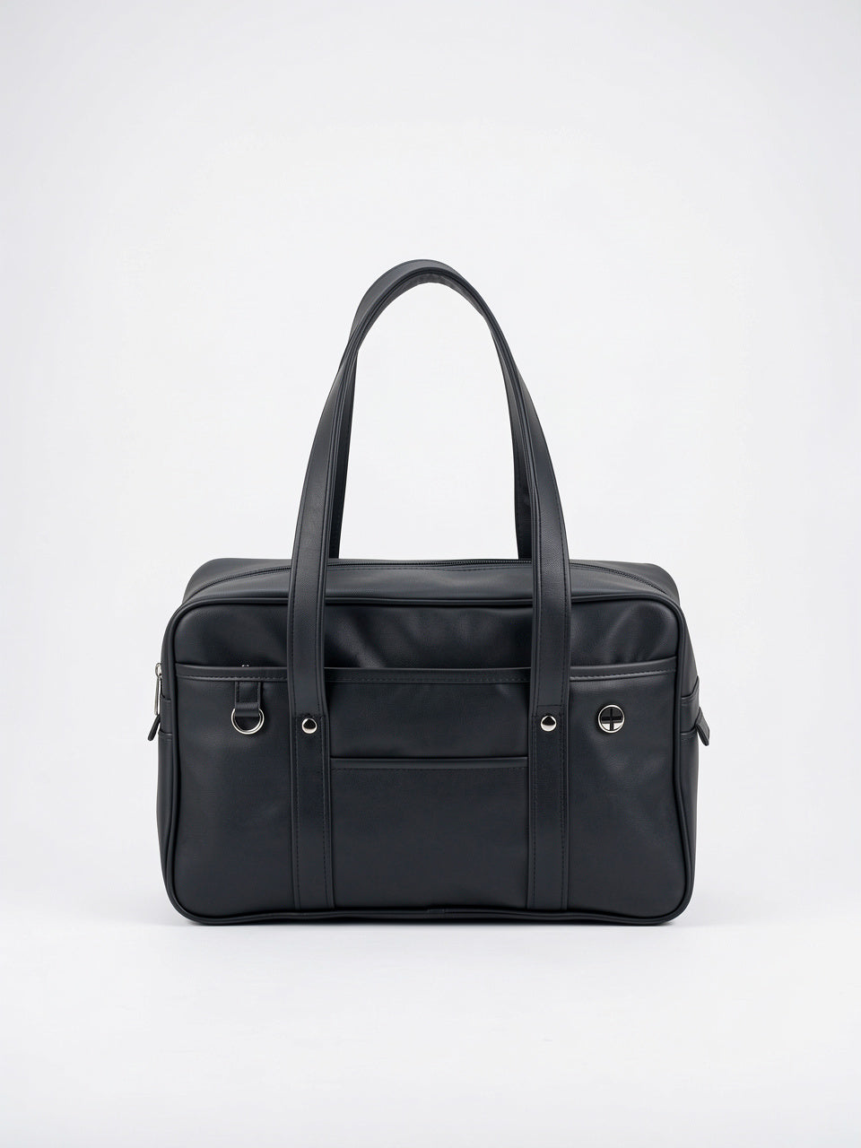 Sybille — Sac à main pour lycée les cours - Bleu Marine Cuir PU Souple