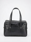 Sybille — Sac à main pour lycée les cours - Noir Cuir PU Souple