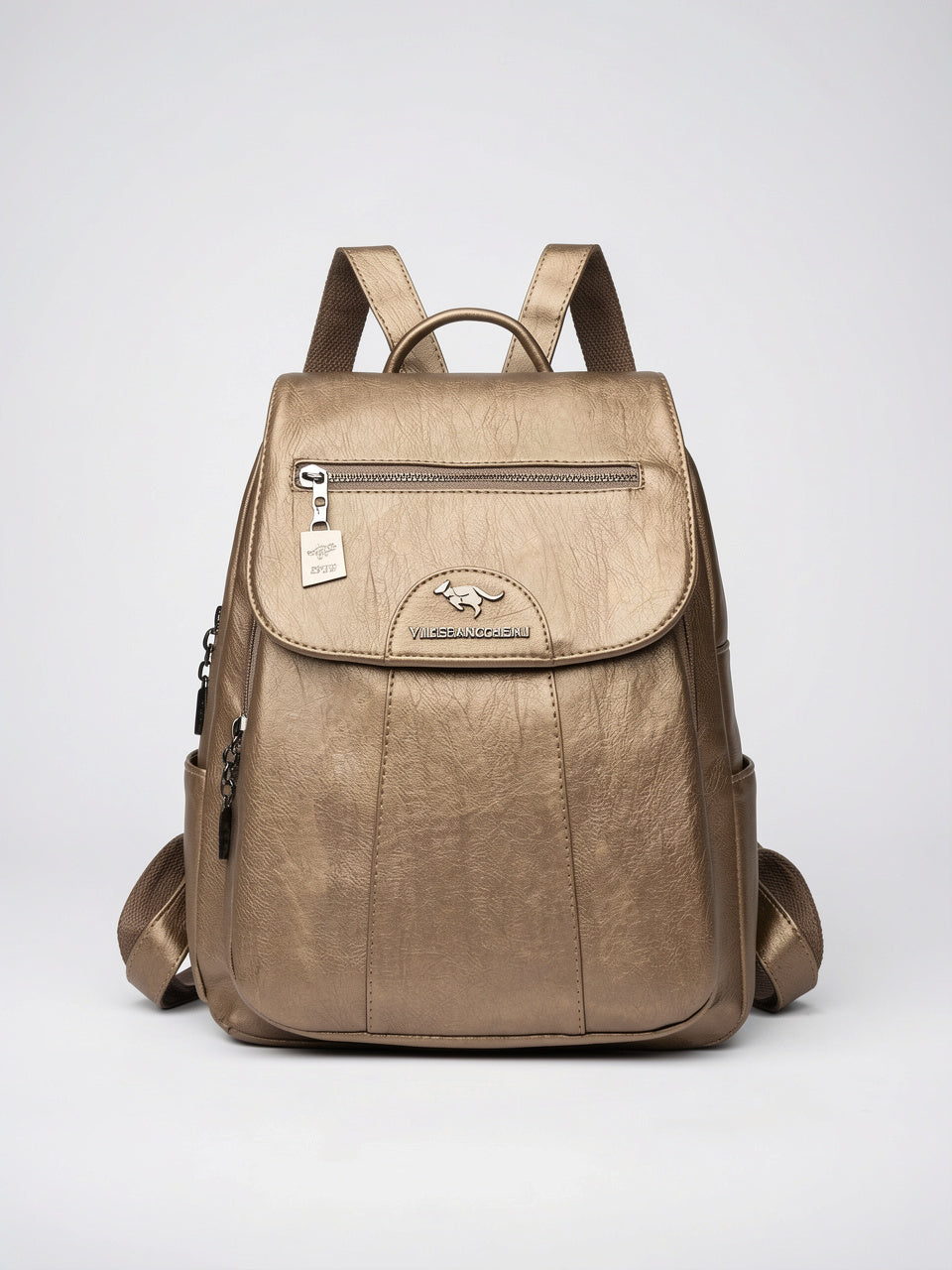 Théodora — Sac à dos femme cuir - Or Cuir PU