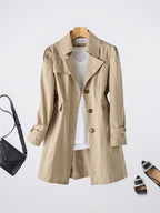 Trench Coat Long Pour Femmes Durable Confortable - 1