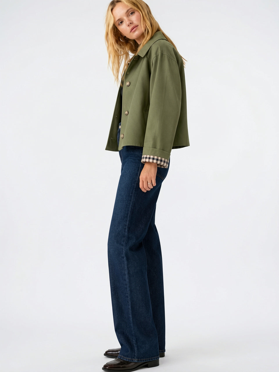Trench Femme Coupe Ample Col Montant Léger - 3