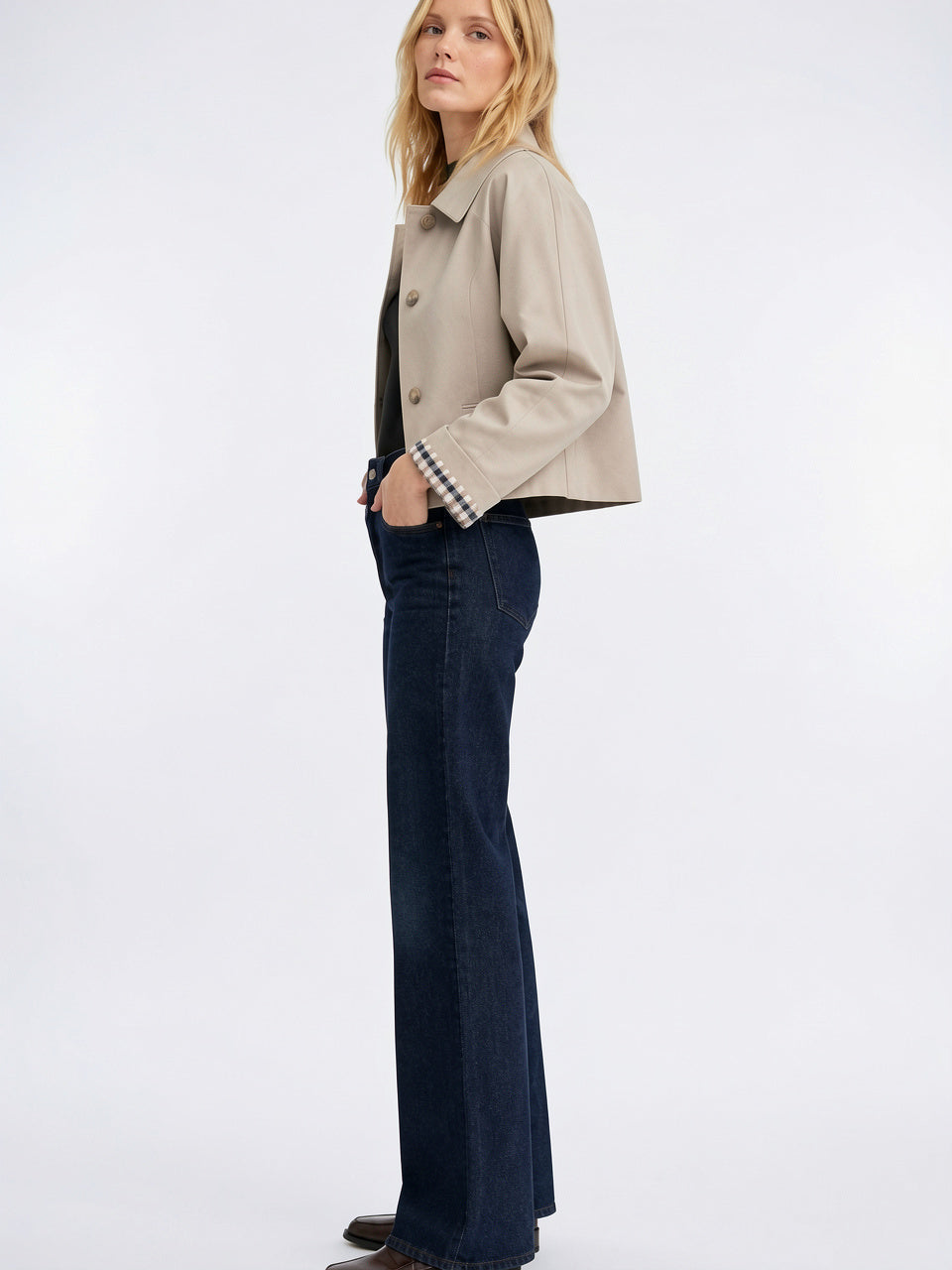 Trench Femme Coupe Ample Col Montant Léger - 8