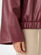 Veste Courte Simili Cuir Femme Coupe Relax Zip - 3