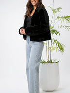 Veste Fausse Fourrure Femme Courte Devant Ouvert - 12