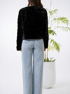 Veste Fausse Fourrure Femme Courte Devant Ouvert - 13