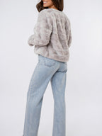 Veste Fausse Fourrure Femme Courte Devant Ouvert - 19
