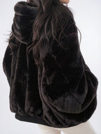 Veste Hoodie Fleece Réversible Confortable Chaud Doux - 3