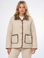 Veste Matelassée Imprimé Léopard Réversible Femme Coupe Relax - 2