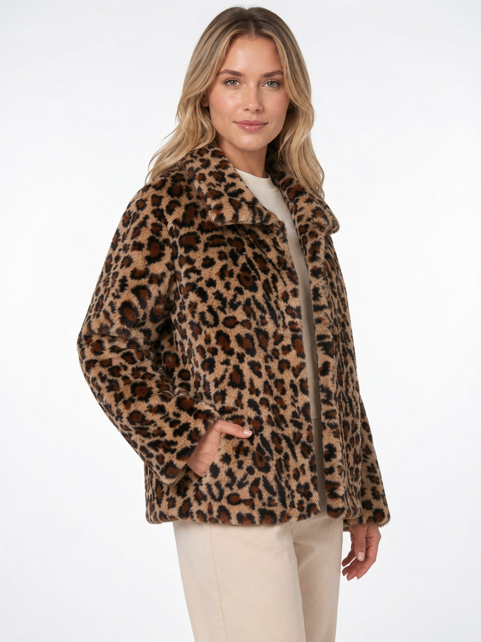 Veste Matelassée Imprimé Léopard Réversible Femme Coupe Relax - 3