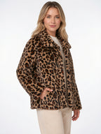Veste Matelassée Imprimé Léopard Réversible Femme Coupe Relax - 3