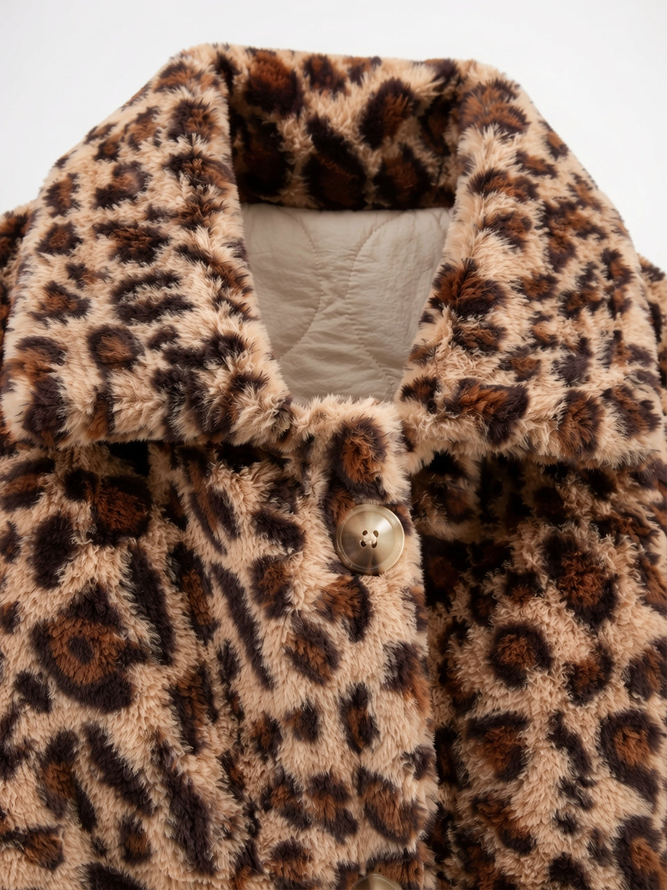 Veste Matelassée Imprimé Léopard Réversible Femme Coupe Relax - 7