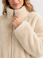 Veste Teddy Femme Col Montant Courte Zip Peluche - 6