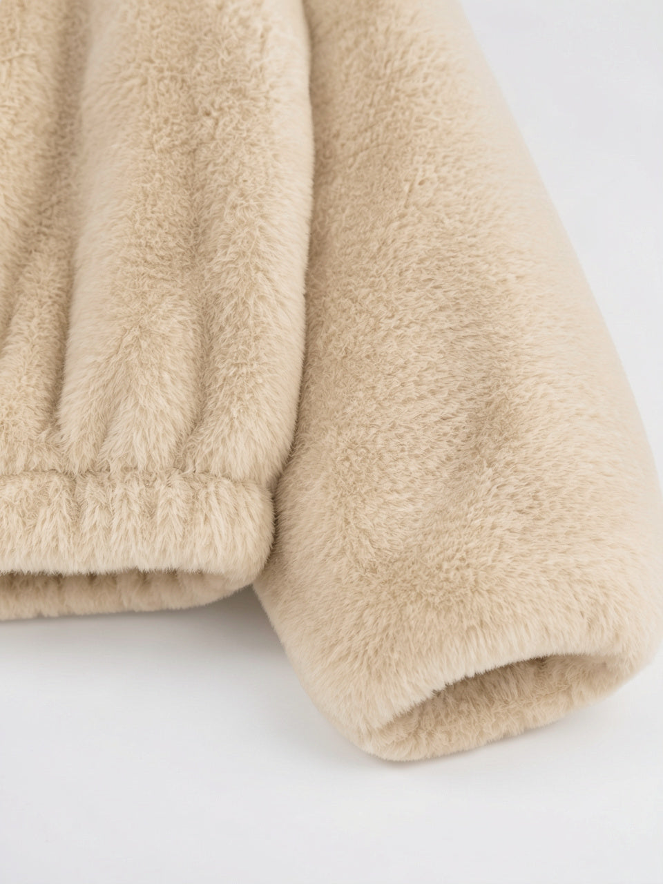 Veste Teddy Femme Col Montant Courte Zip Peluche - 7