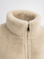 Veste Teddy Femme Col Montant Courte Zip Peluche - 9
