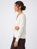 Hortensia — Cardigan Aspect Cachemire Femmes, Tricot Pull Boutonnage Frontal Doux