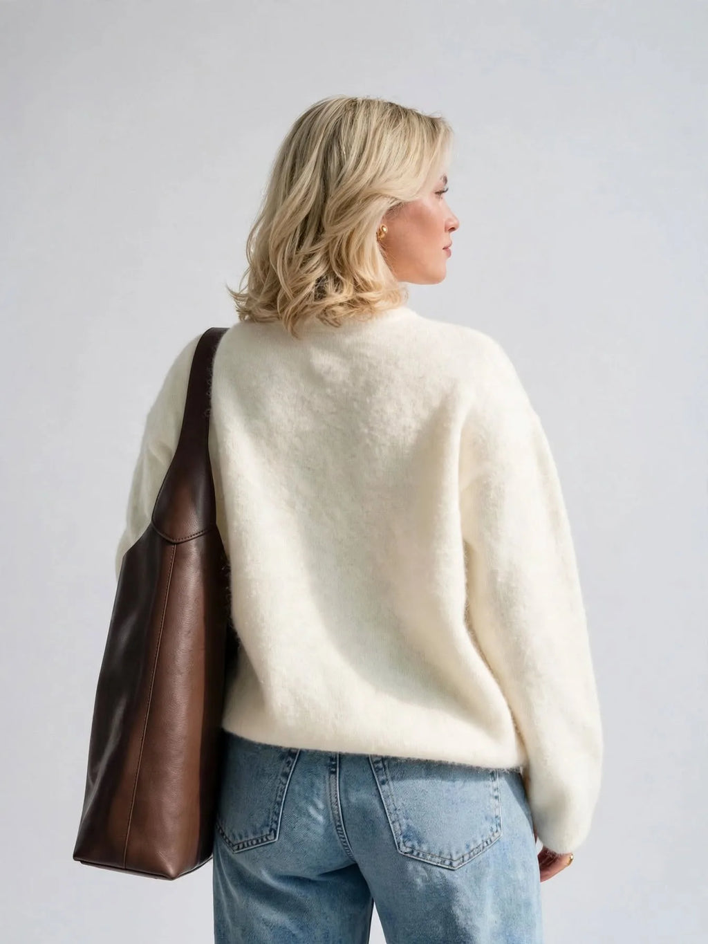 Pull Femme Luxe Mohair Doux Oversize Chaud