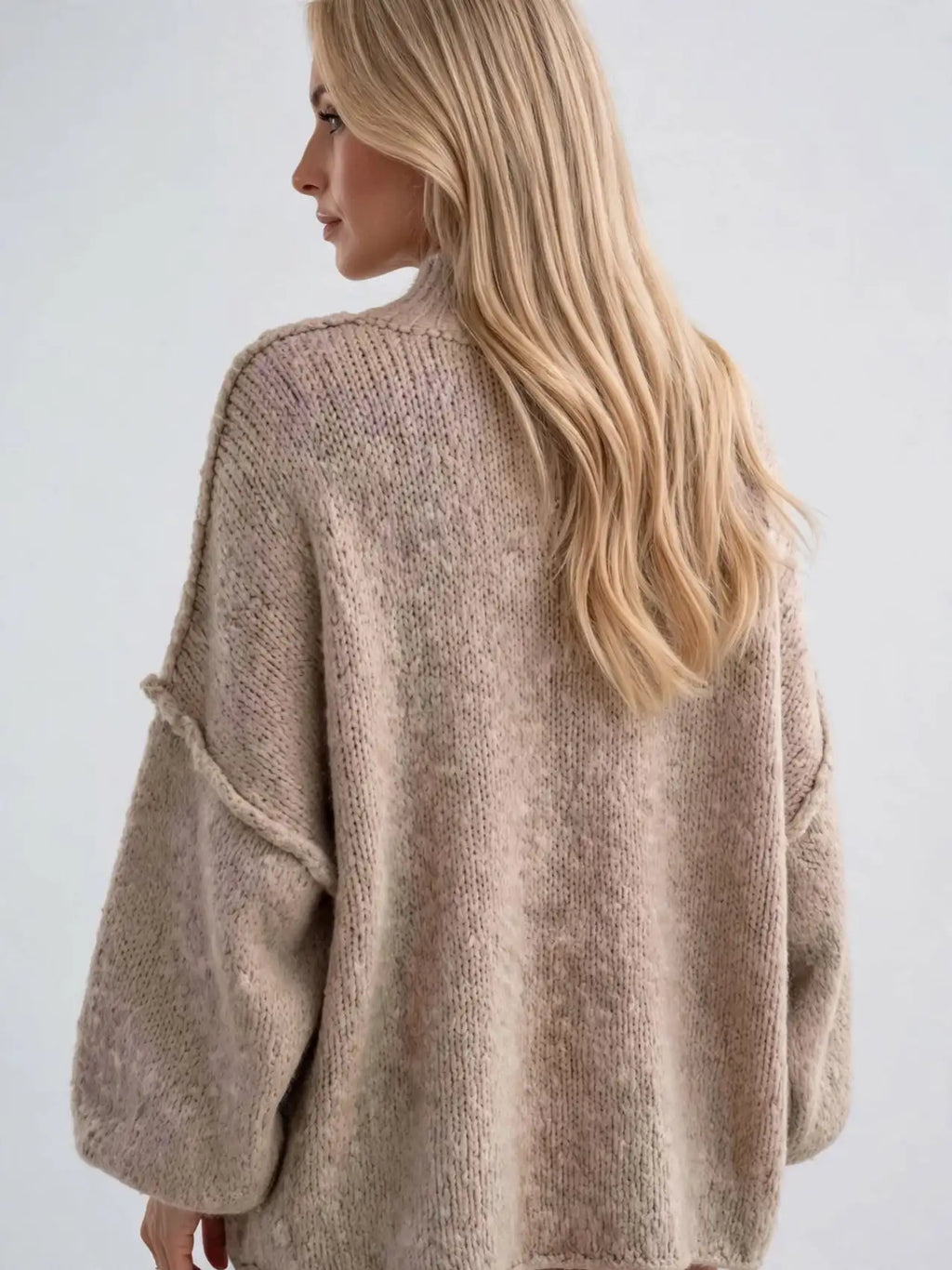 Pull chaud femme col rond coupe standard