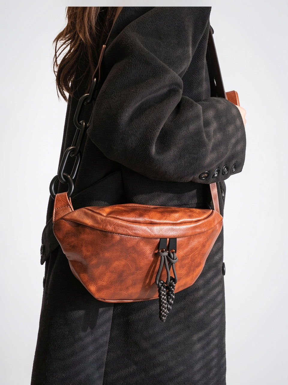 Ysance — Sac banane femme cuir - 9