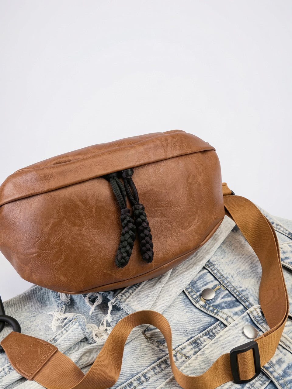 Ysance — Sac banane femme cuir - Marron Cuir (PU) Femme