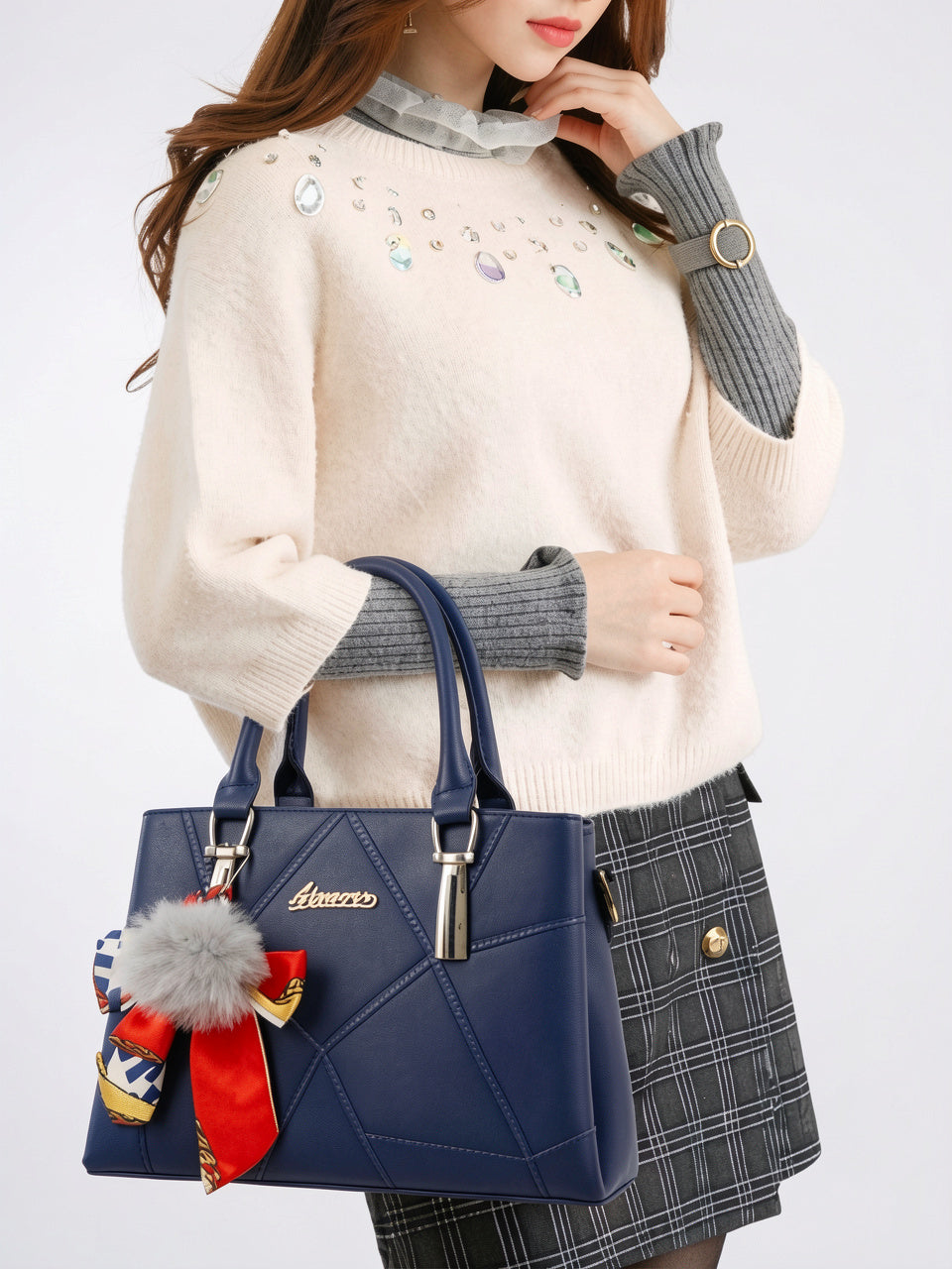 Ysande — Sac à main avec foulard - 8