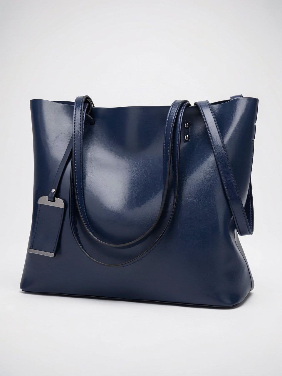 Ysane — Cabas Sac Cuir - Bleu Cuir PU
