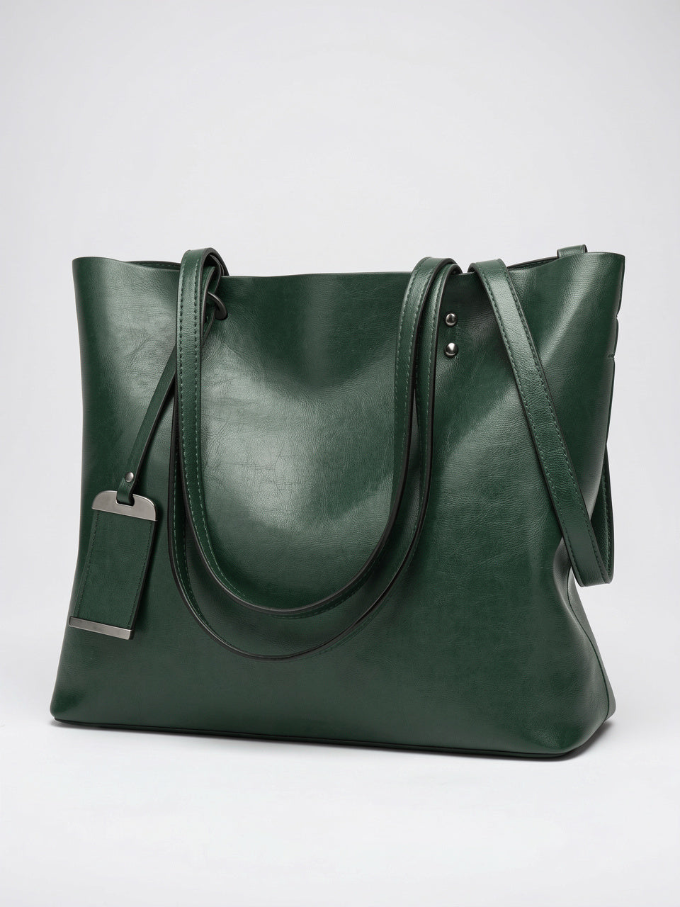 Ysane — Cabas Sac Cuir - Vert Cuir PU