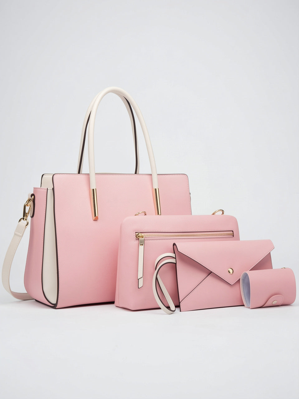 Ysante — Ensemble Portefeuille et Sac à Main Femme - Rose