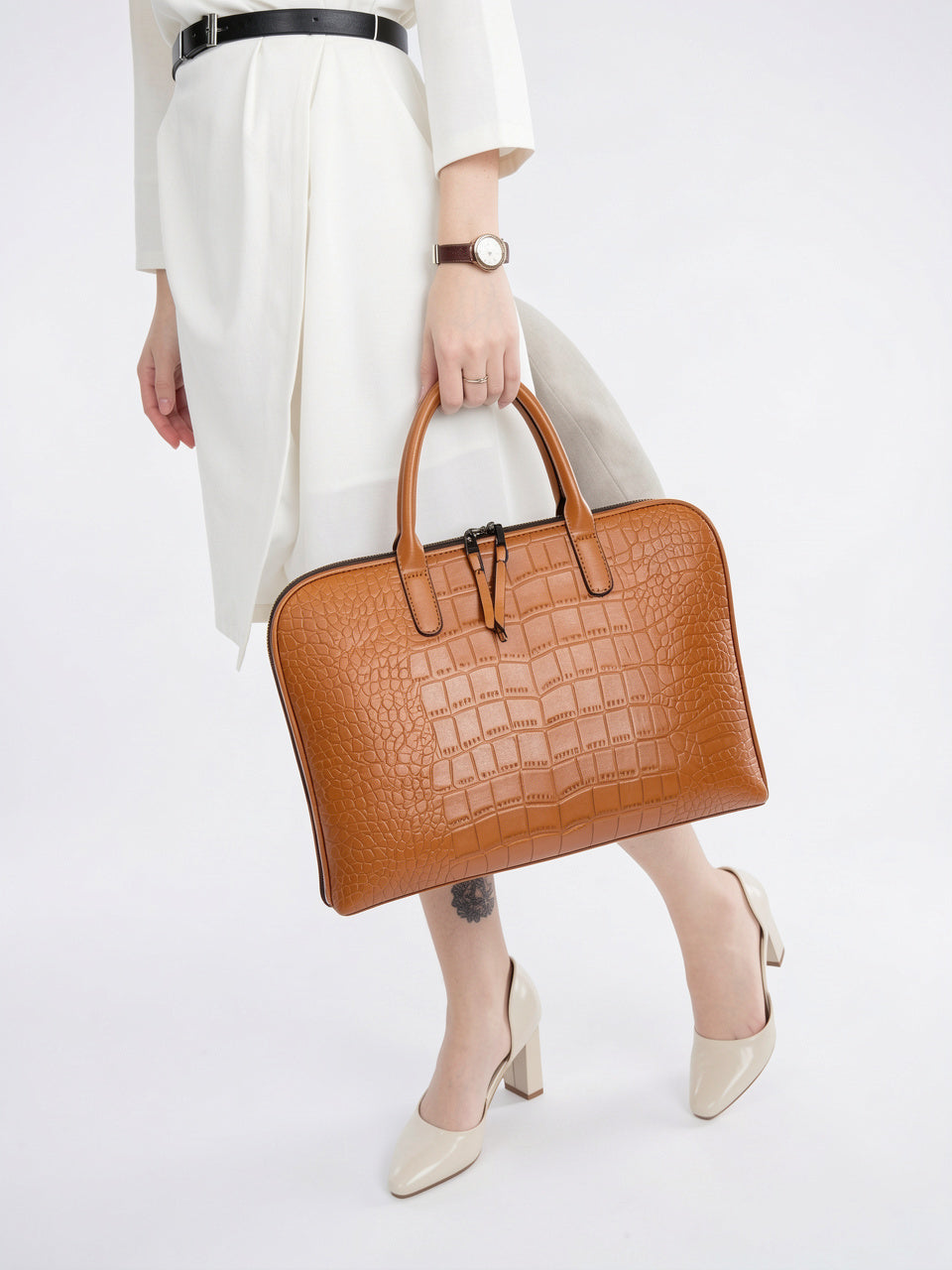 Ysara — Sac ordinateur en cuir femme - 10