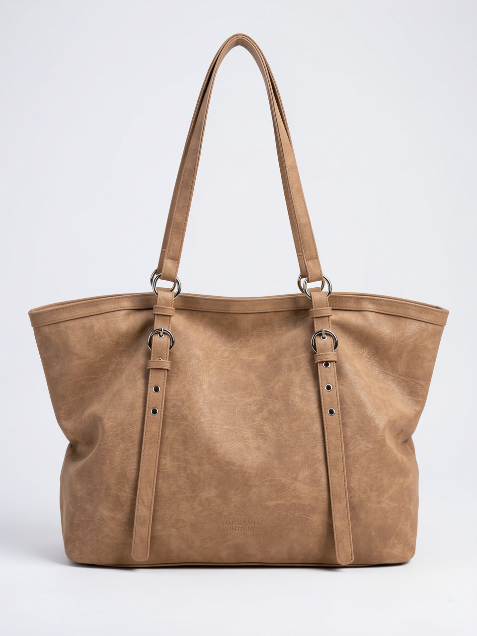 Ysbel — Cabas Sac de Cours Femme Vintage Sangles Suédine - Kaki